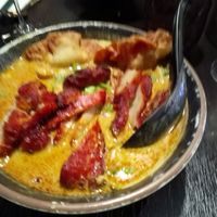 Yaksa noodles (apologies for blurry photo ..) at Soul Vegan in Edinburgh