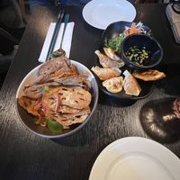 Lotus roots and gyoza  at Soul Vegan in Edinburgh
