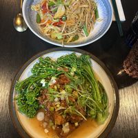 Singapore noodles and Soul Vegan special tofu  at Soul Vegan in Edinburgh