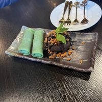 Pancake and ice cream   at Soul Vegan in Edinburgh