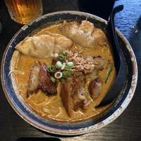 Laksa noodles   at Soul Vegan in Edinburgh