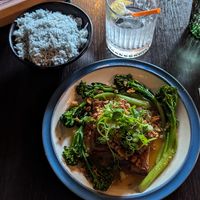 Coconut rice & special fried tofu at Soul Vegan in Edinburgh