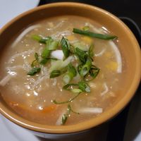 corn soup at Soul Vegan in Edinburgh