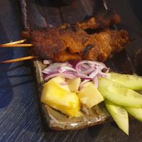 Lions mane mushroom satay at Soul Vegan in Edinburgh