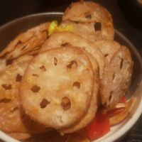 Salt and pepper lotus root at Soul Vegan in Edinburgh