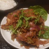 Rendang lion's mane mushroom at Soul Vegan in Edinburgh