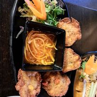 Sweet corn fritters at Soul Vegan in Edinburgh