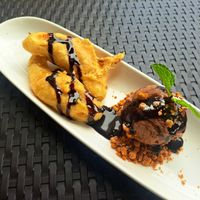 Banana fritters at Soul Vegan in Edinburgh