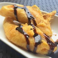 Banana fritters at Soul Vegan in Edinburgh