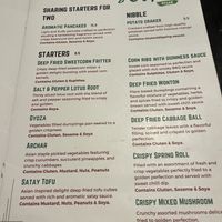 Menu   at Soul Vegan in Edinburgh