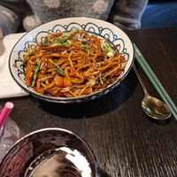 Fried udon at Soul Vegan in Edinburgh