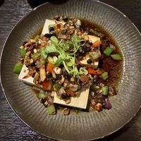 Black bean silken tofu and mushrooms  at Soul Vegan in Edinburgh