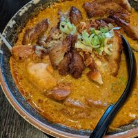 Laksa noodle soup at Soul Vegan in Edinburgh