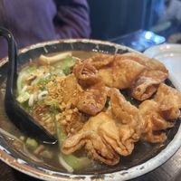Wanton soup noodlees  at Soul Vegan in Edinburgh