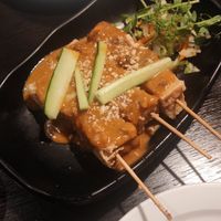 Tofu satay skewers at Soul Vegan in Edinburgh