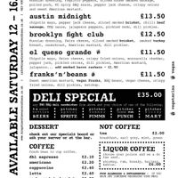 Menu at King Street Tavern in Portsmouth