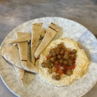 Hummus and pita  at Hanover Street Social in Liverpool