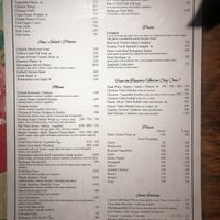 Current menu, vegan and vegetarian options are labeled   at Moondance Restaurant & Bar in Pokhara