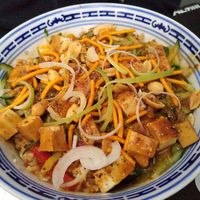 Daily special item tofu and peanuts at Kaschemme in Nuremberg