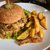 Hamburger made of lentil at WOW Healthy Food Coffee in Sucre