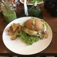 VEGETARIAN burger!   at WOW Healthy Food Coffee in Sucre