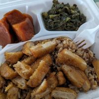 Orange chickn at Veganish Vibes in Baton Rouge