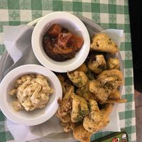 Cauliflower wings, candied yams and Mac & cheese  at Veganish Vibes in Baton Rouge