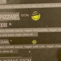 Vegan 🍕 on the menu using google lens translation  at Francesca & Fratelli - Kröpcke in Hannover