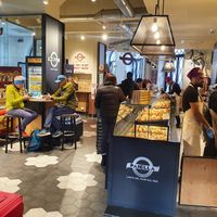 Inside of Café, seats in the back at Panella in Bolzano