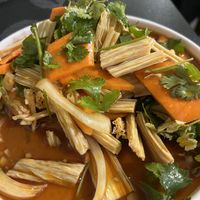 Cold Tofu appetizer with cilantro, lime and hot spice  at RISTORANTE CINESE SICHUAN in Rome
