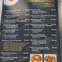 Veg'n menu as at Jan 2023 at Koh Kood Beach Resort in Koh Kut
