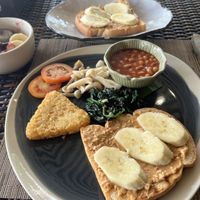 Peanut butter banana toast with honeyy  at Koh Kood Beach Resort in Koh Kut