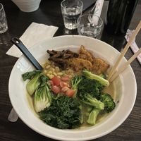 The spicy curry veg ramen (not too spicy honestly but had a nice kick)  at Yuzu Kitchen in Pittsburgh