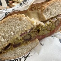 vegan bagel  at Noxy Brothers in London