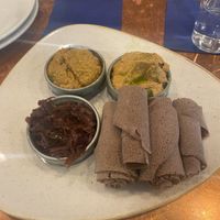 Injera dish  at Communion Restaurant & Bar in Seattle