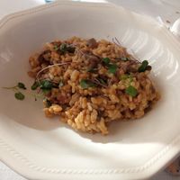 Risotto de hongos at El Palacio in Torrelavega