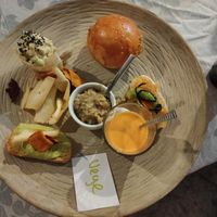 Very tasty vegan options! at El Palacio in Torrelavega