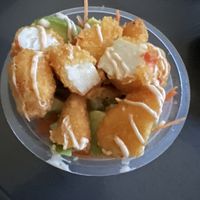 Vegan lemon ebi salade   at Sushipoint in Oosterhout