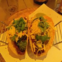 Vegan taco chili sin carne with coriander and jalapenos at Tacoria in Hannover