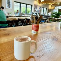 Chai latte  at Canteen at The Eco Park in Porthtowan