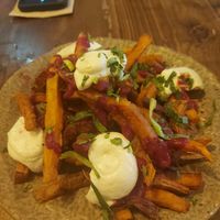 Sweet potato fries at Honest Greens - Avenida in Lisbon