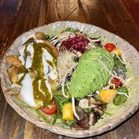 Avocado salad with smashed potatoes   at Honest Greens - Avenida in Lisbon