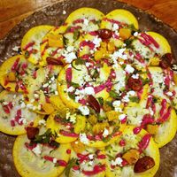 Zucchini carpaccio at Honest Greens - Avenida in Lisbon