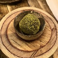 Matcha protein ball  at Honest Greens - Avenida in Lisbon