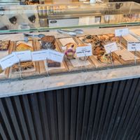 Vegan granola bar and muffin at Contra Café in Toronto