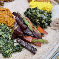 Vegan platter  at Gojo Ethiopian Eatery in Auckland