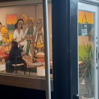 Cafe at night at Gojo Ethiopian Eatery in Auckland