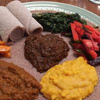 vegan platter at Gojo Ethiopian Eatery in Auckland