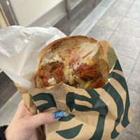 plant-based tomato and mozzarella toast   at Starbucks in Osaka