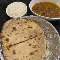 Boiled Rice, Aloo Madras, Roti   at Tikka N Talk in Bangkok